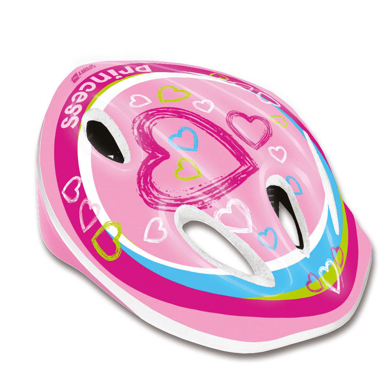 Casco EASY GIRL Aereodinamico per Bambini Misura 52-56 cm con Fori di Aerazione Rosa o Fucsia  