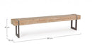 Panca Garrett 200x30x45 cm in Legno di Abete