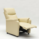 Poltrona Relax Reclinabile Manuale 75x95x103 cm in Similpelle Beige