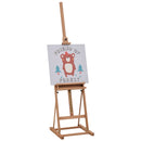 Cavalletto per Pittura Regolabile 53x50,5x171-230 cm in Legno di Faggio Naturale