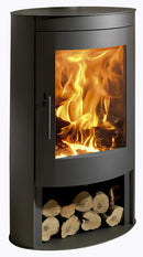 Stufa a Legna 8,7 kW 104,8x60,5x49 cm Oval Nera