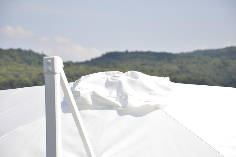 Ombrellone da Giardino Decentrato 3x3m in Alluminio Telo in Poliestere Mosini Jazz Bianco