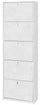 Meuble à Chaussures 5 Portes 63x190x29 cm Oxyde Blanc