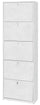 Meuble à Chaussures 5 Portes 63x190x29 cm Oxyde Blanc