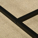 Set Bar Tavolino Alto e 4 Sgabelli in Metallo e Legno Rovere Chiaro