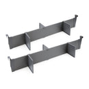 Set di Divisori Casseti Vertex-Concept L900 Grigio Antracite Alluminio e Tecnoplastica Emuca
