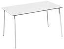Tavolo Rettangolare da Giardino 140x80 cm in Ferro Vorghini Messina Bianco
