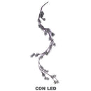 Festone verde innevato con 44 led cm 180xh20