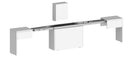 Set 2 Panche Allungabili 66/290x25x45 cm Pratika Singola A e B Bianco Lucido  