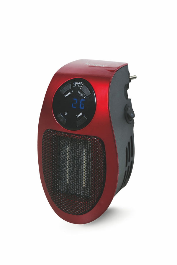 acquista Poêle Chauffage Mural 500W Ecran LCD Kooper Pluggy Rouge
