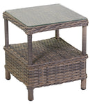 Set da Giardino Poltrona Pouf e Tavolino in Polyrattan Baltimora