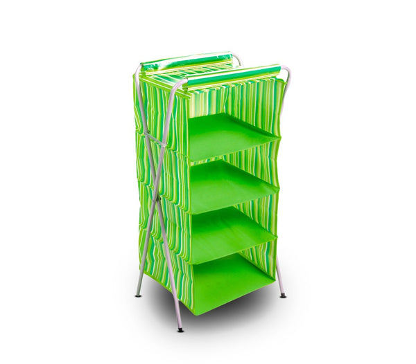 Organisateur peu encombrant avec support en métal 4 étagères 80x40x32 cm Vert online