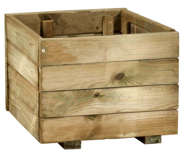 Jardinière avec Grille 40x40 cm en Bois de Conifère Taini sconto
