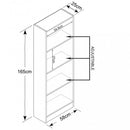 Libreria Line Olmo 60x24x170 h cm in Truciolare bilaminato Rovere grigio