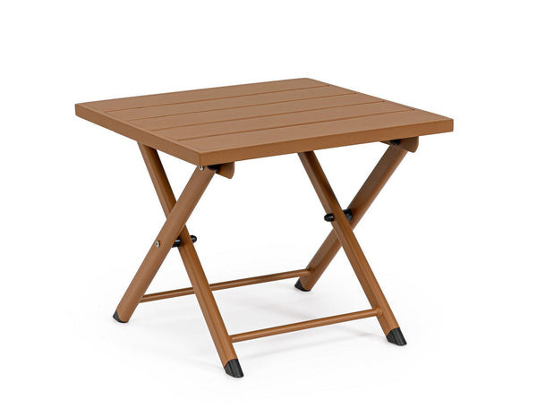 Tavolino da Salotto 44x43x36 cm in Alluminio Taylor Pecan sconto