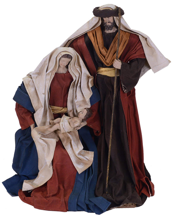 sconto Nativité 3 Personnages H30,5 cm en Résine et Tissu Adami
