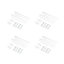 Kit per Fissaggio Mensole 230 mm in Acciaio Emuca Bianco