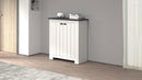 Scarpiera 2 Ante 84x42x100 cm Figo 2A Bianco Opaco/Report Grigio  