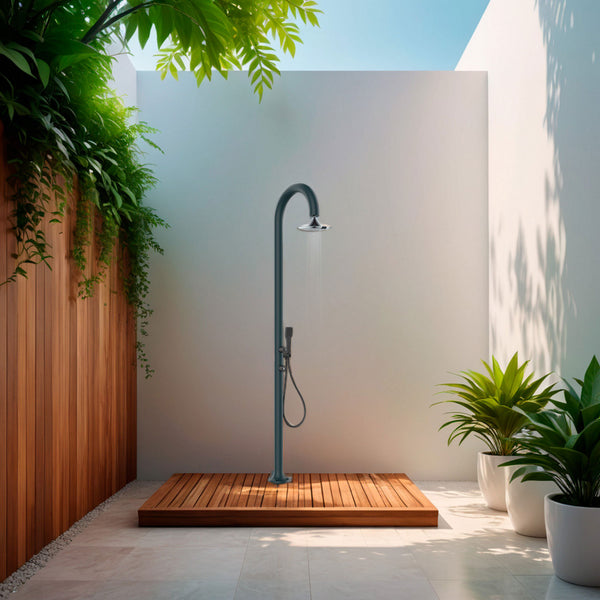 acquista Doccia da Giardino in Alluminio Soffione 3 Getti Sined Luna Alu D Sensor Grigio