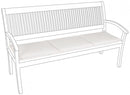 Cuscino Poly180 Naturale per Panca 3 Posti in Tessuto per Esterno