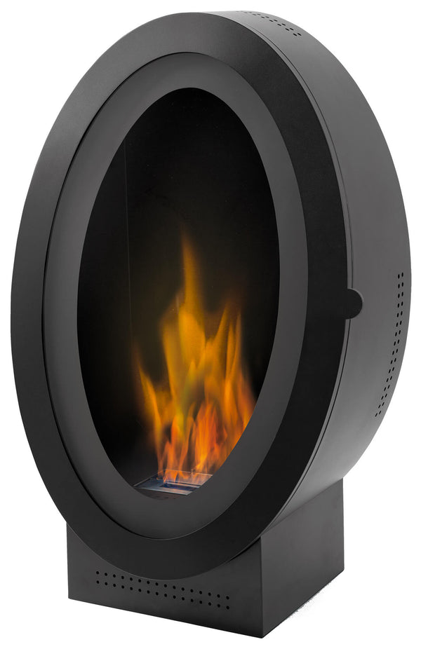 prezzo Cheminée Bioéthanol au Sol 120x76 cm Karlsen Osaka Noir