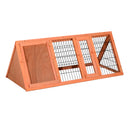 Gabbia per Conigli in Legno di Abete 118x50x45 cm 