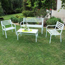 Tavolino Chloe 92x45x45 h cm in Acciaio Bianco