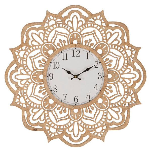 sconto Orologio da Muro Carving Ø 60x4,5 cm in Rattan