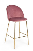 Set 2 Sgabelli Bar 51x55x105h cm Carry Velluto Blush