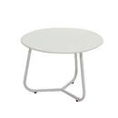 Tavolino da Giardino in Metallo Tondo Ø55x38cm Daytona Bianco