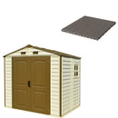 Pavimento per Casetta Box da Giardino 245x161x233 cm in Plastica Grigio