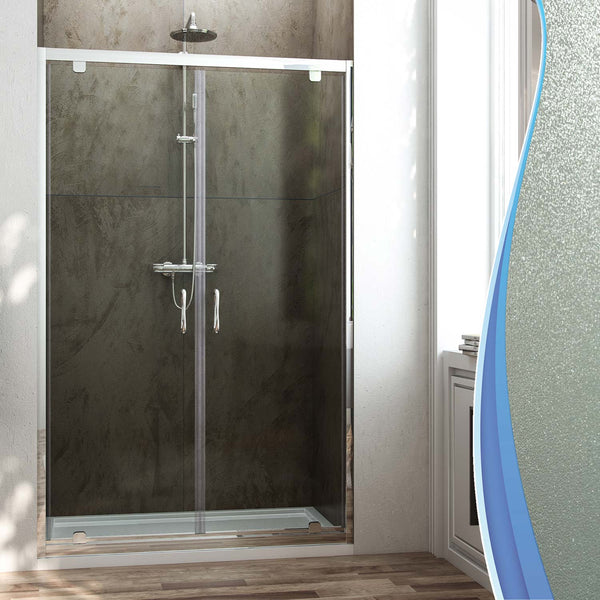 Porte de douche 2 portes battantes en cristal transparent 6mm H185 Fosterberg Koge Différentes tailles online