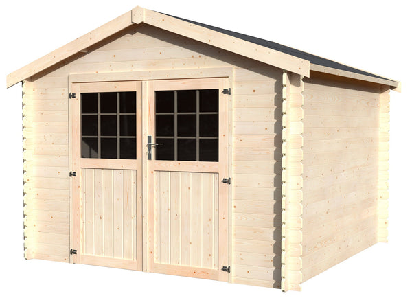 Abri de Jardin pour Outils 3,17x3,02m Sans Sol en Bois de Sapin 28mm Flover N1 online