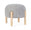 Tabouret Dalia Ø 45x38 cm en Bouclé Gris Clair