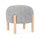 Tabouret Dalia Ø 45x38 cm en Bouclé Gris Clair