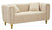 Divano Alma Crema con Cuscini 81x155x71 cm in Legno e Poliestere