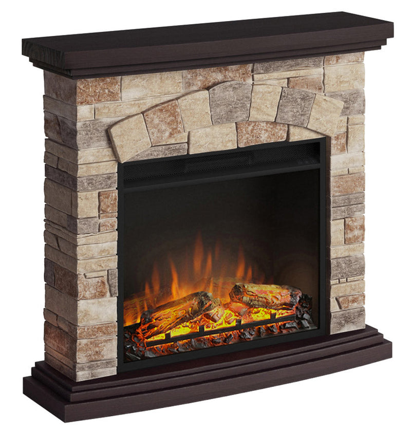 Camino Elettrico da Pavimento Effetto Fiamma 1500W Tagu Tori Effetto Pietra