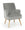 Fauteuil Gris Adeline en Velours Gris