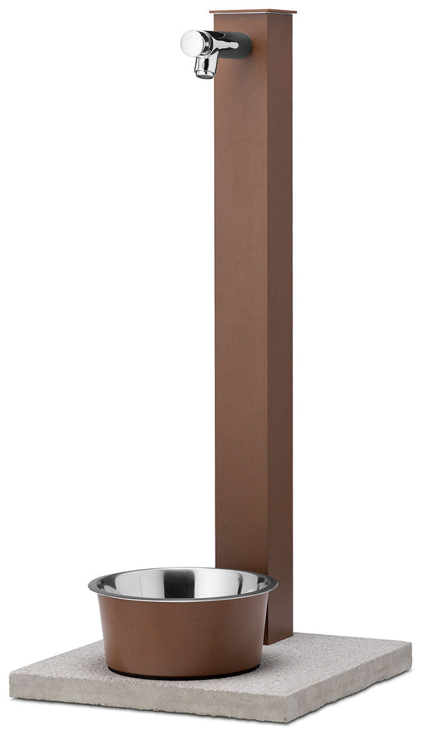 sconto Fontana a Colonna Rubinetto Temporizzato con Base e Vaschetta Abbeveratoio Belfer 42/REX-P Ruggine