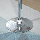 Tavolino da Bar Ø61x76-97 cm in Acciaio e ABS Bianco