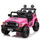 Macchina Elettrica per Bambini Fuoristrada Toyota Fj Cruiser 12V Telecomando Ruote in Gomma e Sedile in Pelle Rosa