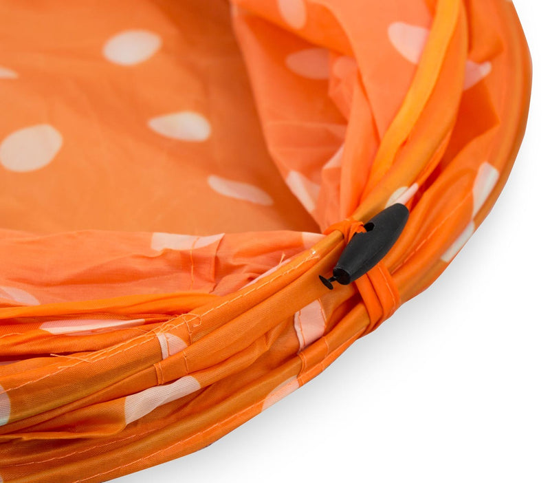 Cesto porta giochi o biancheria 40x80 cm pieghevole a molla Arancio