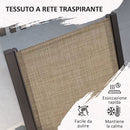 Set Tavolo e 6 Sedie Impilabili da Giardino in Plastica Cachi e Marrone