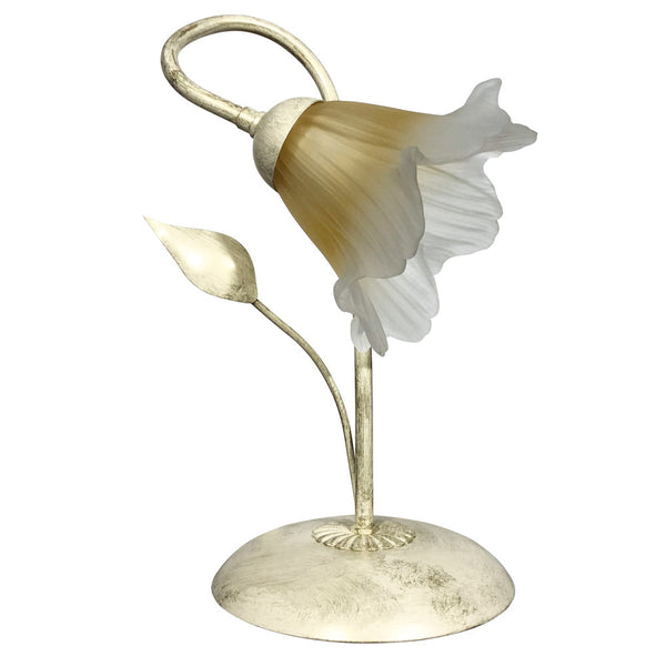 online Lampe 1xE14 Doré Ivoire Cadre Ambre Dégradé Verre Satiné E-Energy Melania