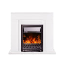 Camino Elettrico da Pavimento 85x95x30 cm Effetto Fiamma 2000W Arthur & Pluton Bianco