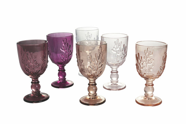 Set de 6 Gobelets en Verre 340 ml Villa d'Este Home Tivoli Corail Provence sconto