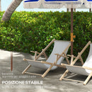 Ombrellone da Giardino Spiaggia Ø1,9x2,1m con Protezione UV40+ e Borsa di Trasporto Crema