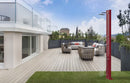 Doccia Solare da Esterno Giardino 40L Miscelatore e Doccetta Mobile Arkema Dada S Fascia Inox Cherry