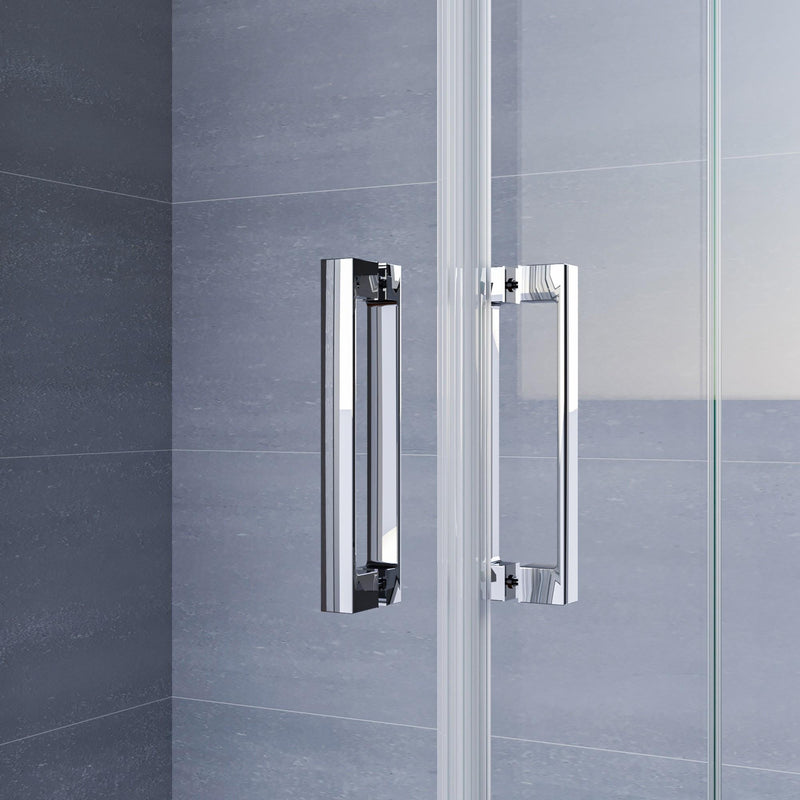 Box Doccia Angolare 1 Anta a Libro in Cristallo Trasparente 6mm H195 Bonussi Noemi Varie Misure