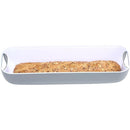 Portapane con Coperchio 40x12x8,5 cm per Baguette con Tagliere in Legno Bambù      